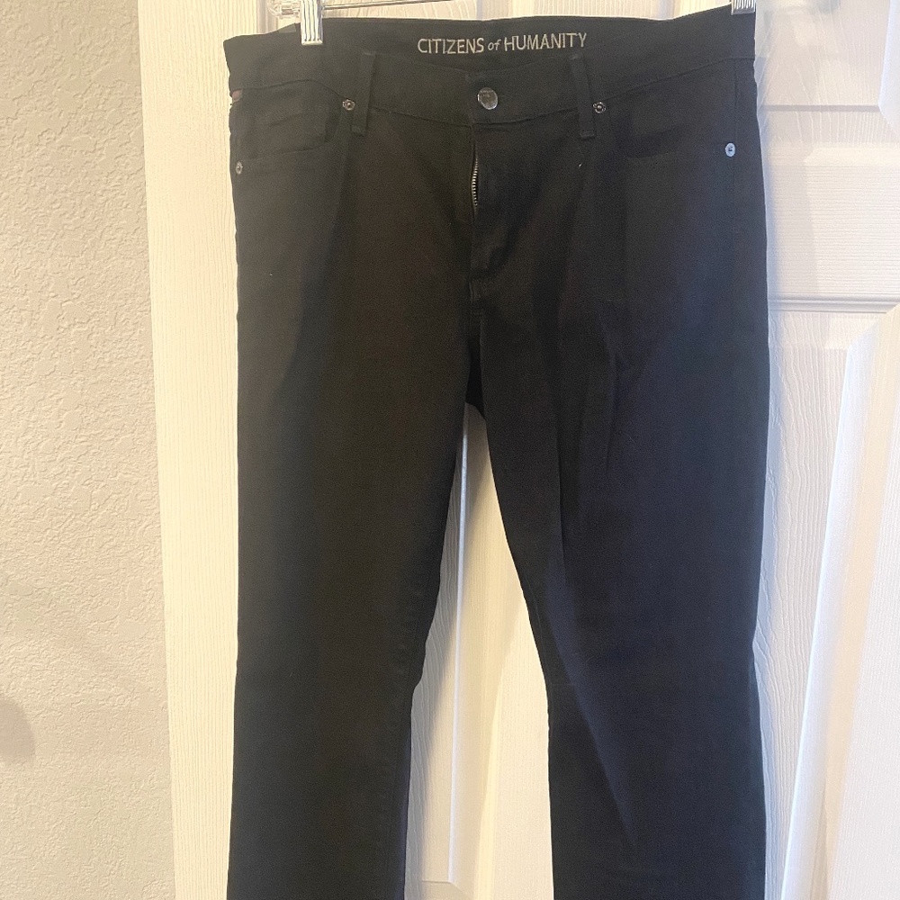 Citizens of Humanity Black Straight Leg Jeans